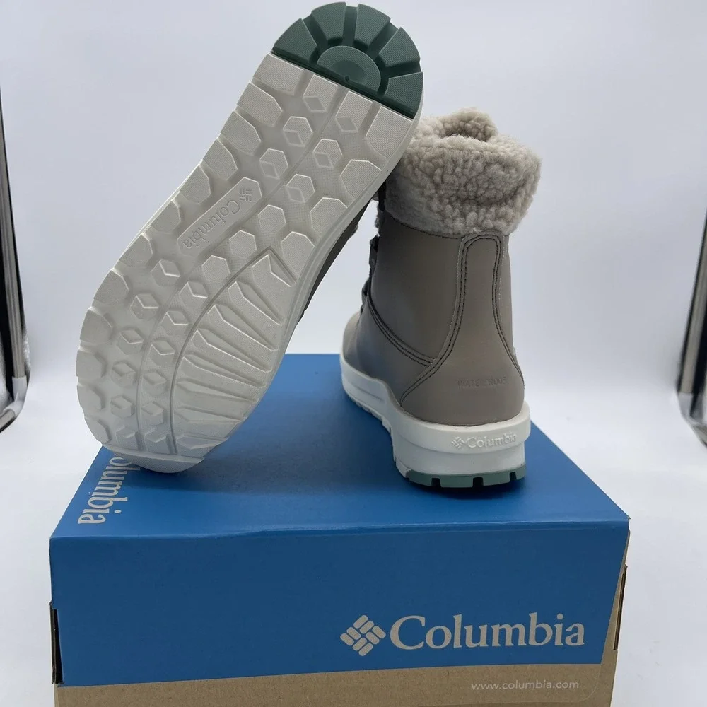 Columbia Women's Moritza Waterproof Leather Snow Boot Size 6 Tan NEW $110